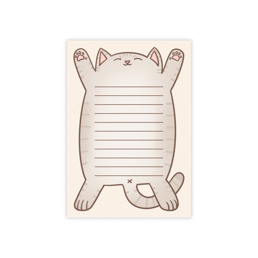 Silver Tabby Cat Belly Large Post-it® Notepad