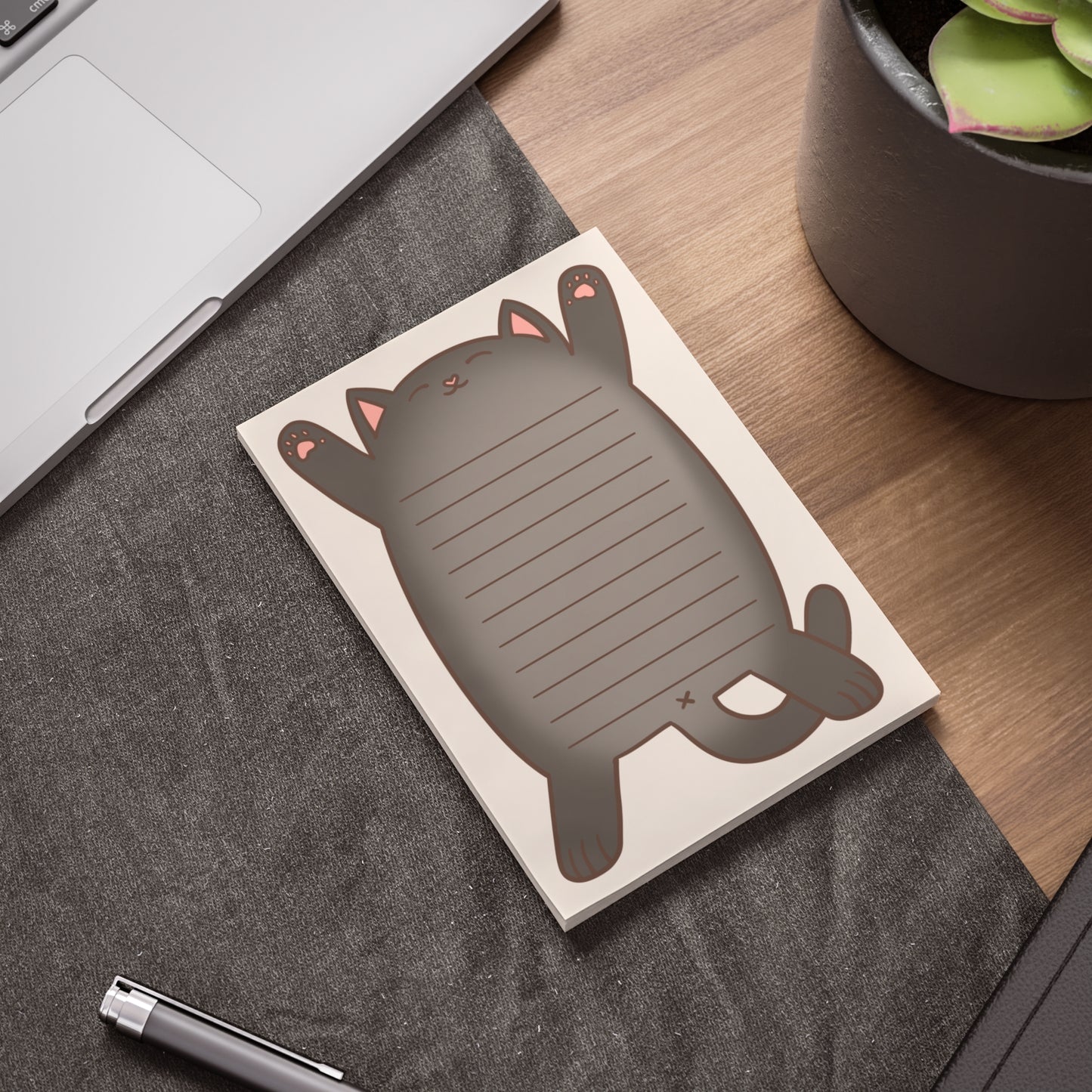 Russian Blue Cat Belly Large Post-it® Notepad