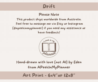 Drift Art Print | 6x4 or 12x8 Landscape
