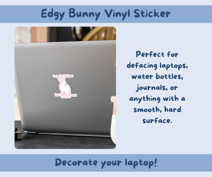 Edgy Bunny Vinyl Kiss-Cut Sticker