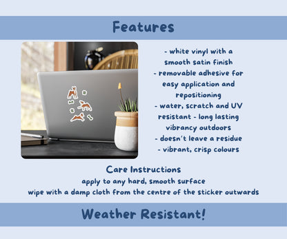 Basenji Sticker Sheet | Red & White Basenji Dog Kiss-Cut Stickers