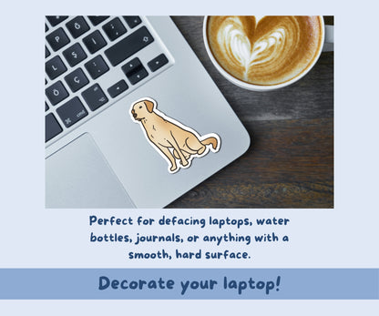 Yellow Lab Sticker Sheet | Labrador Dog Kiss-Cut Stickers