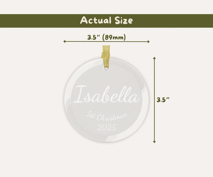 Customisable Baby Name Glass Ornaments