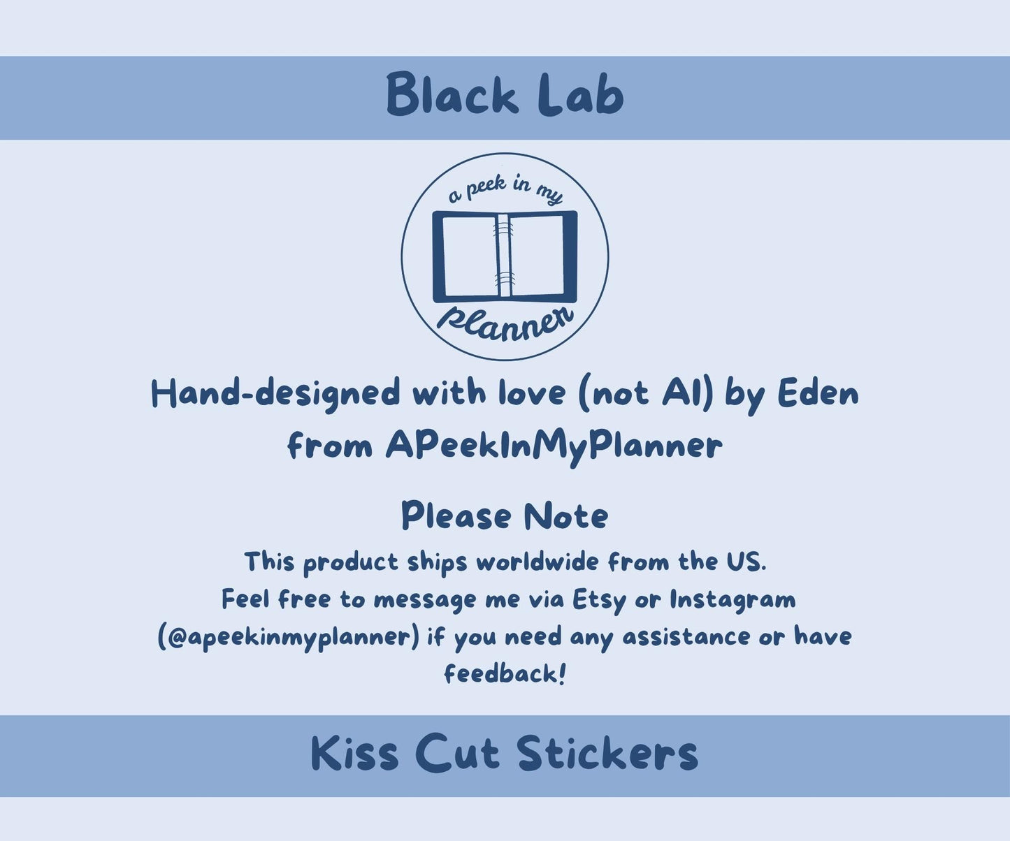 Black Lab Sticker Sheet | Black Labrador Dog Kiss-Cut Stickers