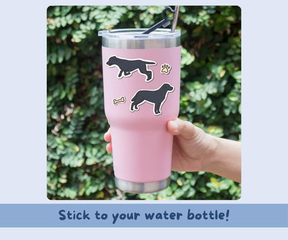 Black Lab Sticker Sheet | Black Labrador Dog Kiss-Cut Stickers