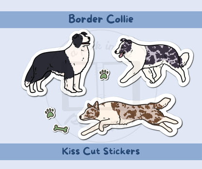Border Collie Sticker Sheet | Mixed Border Collie Kiss-Cut Stickers