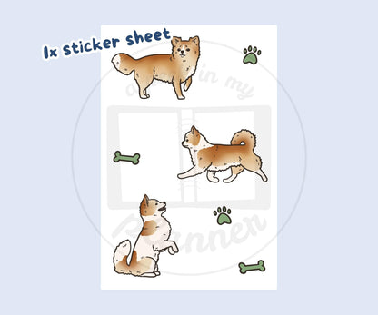 Fawn Chihuahua Sticker Sheet | Sable Chihuahua Dog Kiss-Cut Stickers