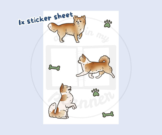 Fawn Chihuahua Sticker Sheet | Sable Chihuahua Dog Kiss-Cut Stickers