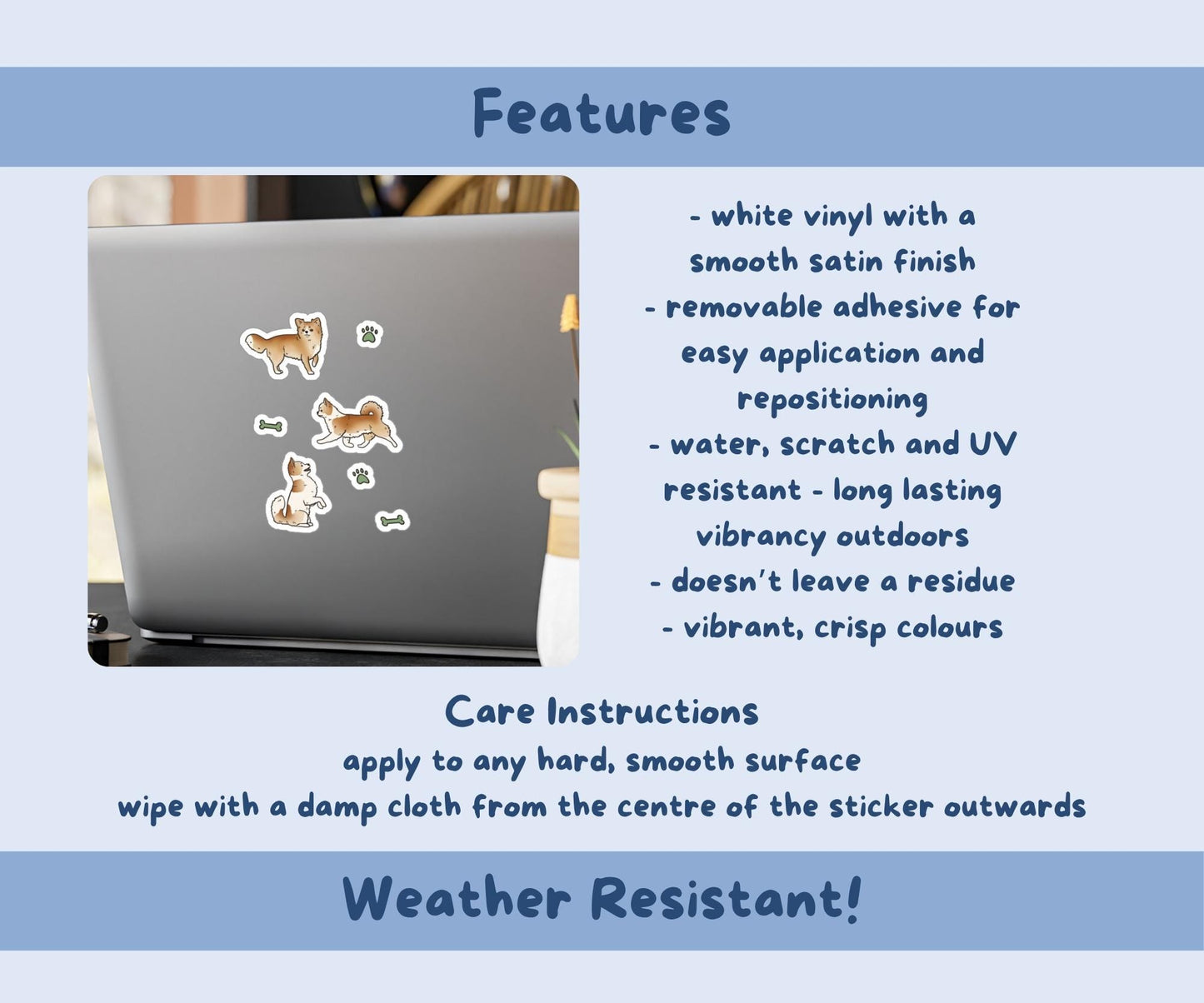 Fawn Chihuahua Sticker Sheet | Sable Chihuahua Dog Kiss-Cut Stickers