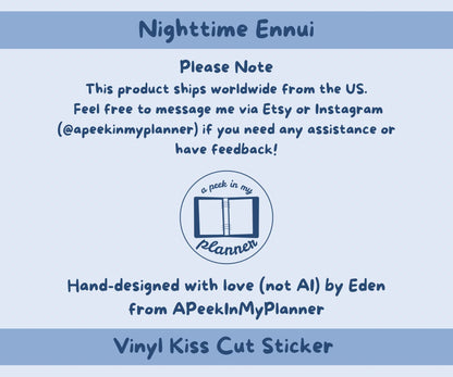 Nighttime Ennui Sticker