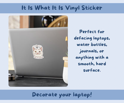 It Is What It Is, And Its Autism Cat Sticker