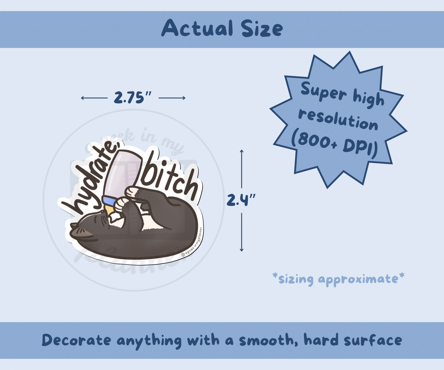 Hydrate, B*tch Sticker