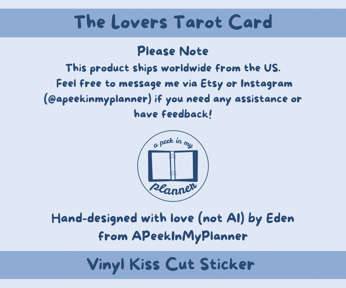 The Lovers Cat Tarot Card Sticker