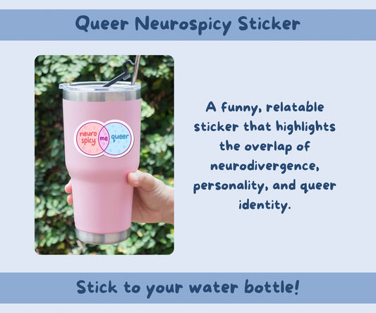 Neurospicy Queer Venn Diagram Sticker