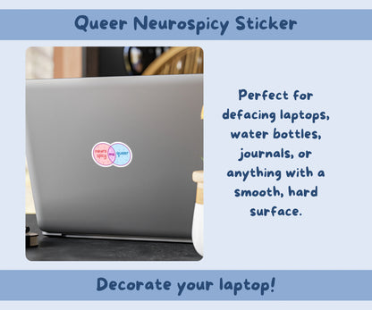 Neurospicy Queer Venn Diagram Sticker