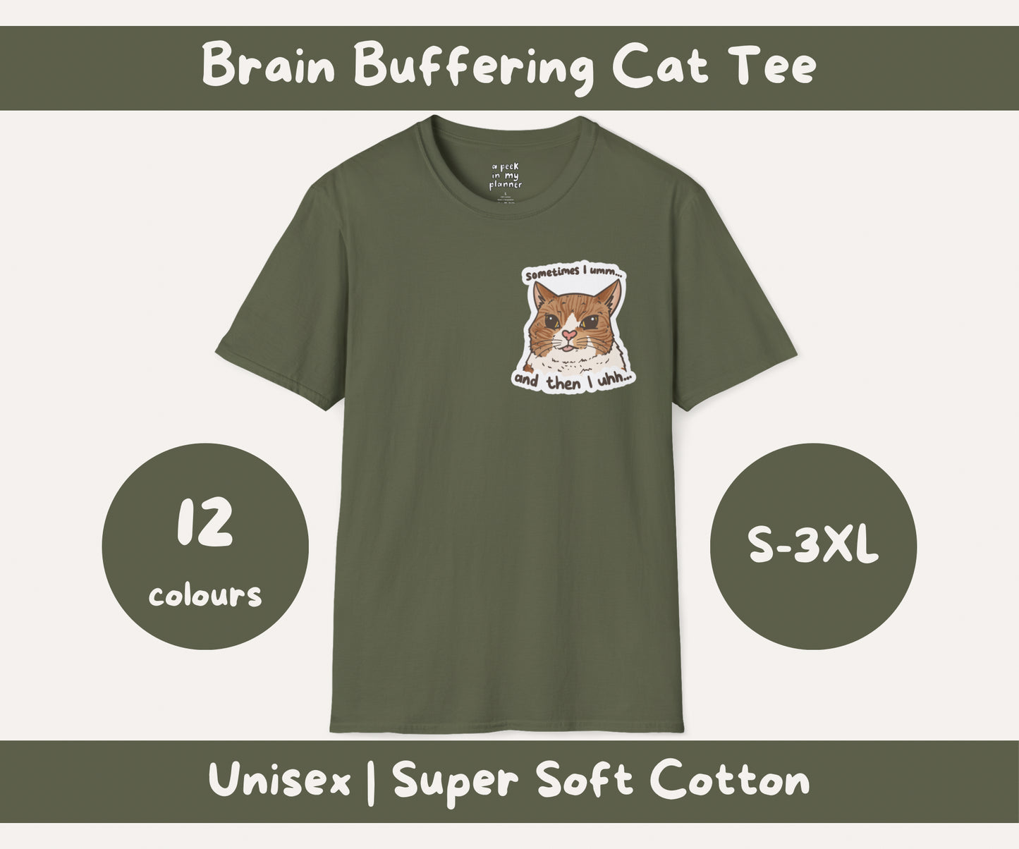 Brain Buffering Unisex T-Shirt | Sometimes I Umm, And Then I Uhh