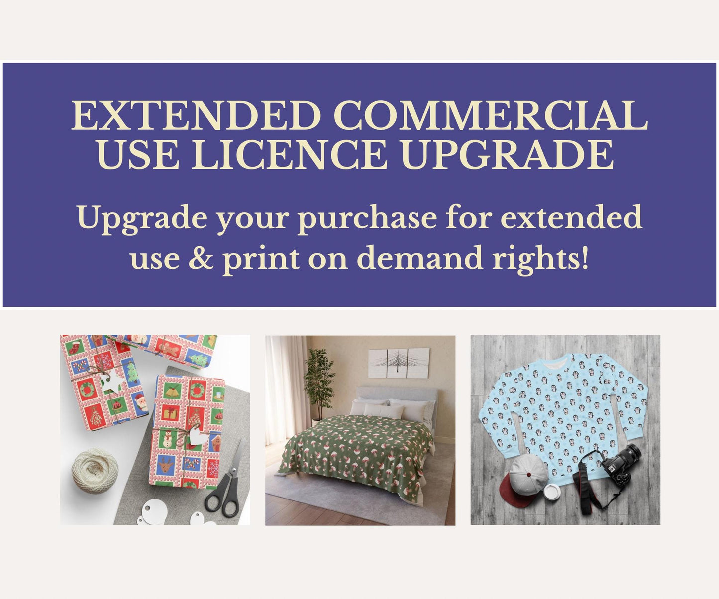Extended Commercial Licence | Upgrade Your Licence for Extended Commercial & Print on Demand Use