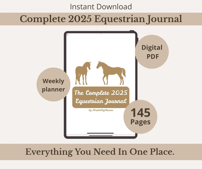 Complete 2025 Equestrian Journal | Digital & Printable | A4 or A5