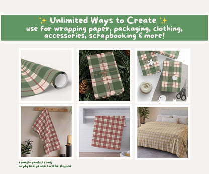 Plaid Tidings Seamless Pattern | Classic Christmas Plaid