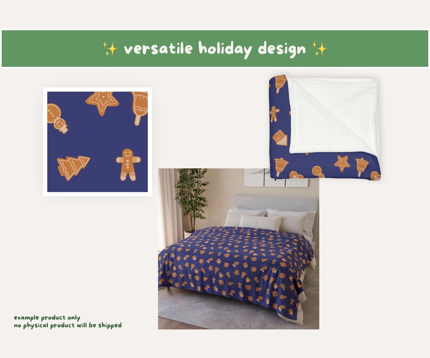 Sweet Gingerbread Seamless Pattern | Cute Gingerbread Cookies