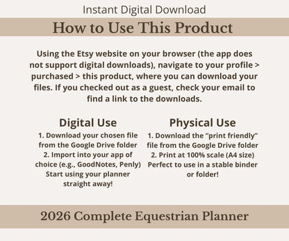The 2026 Complete Equestrian Planner | Plan, Track & Reflect