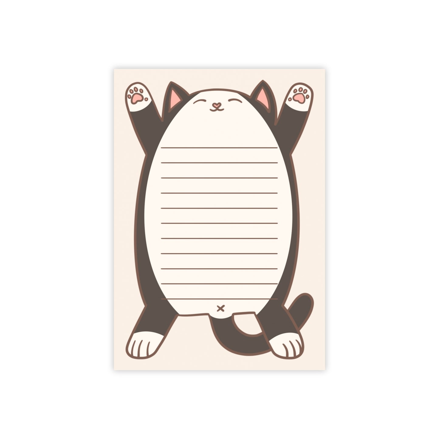 Tuxedo Cat Belly Large Post-it® Notepad