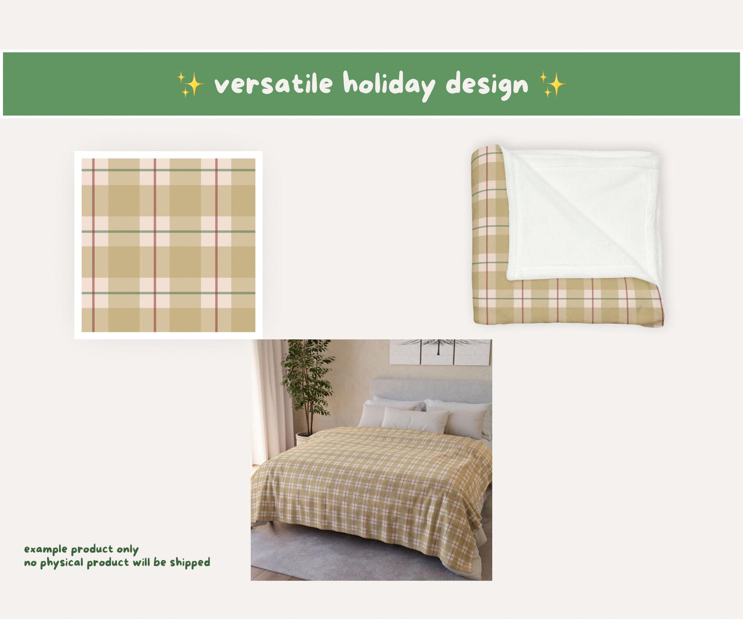 Plaid Tidings Seamless Pattern | Classic Christmas Plaid