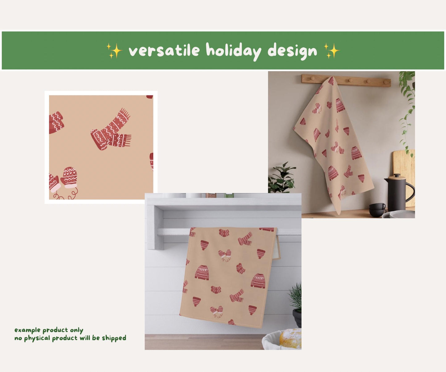 Warm & Woollen Christmas Seamless Pattern | Cozy Knitted Sweaters, Hats and Scarves