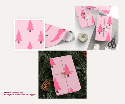 Pink Traditional Christmas Seamless Pattern Bundle | 10 Cosy Pink Classic Holiday Icons
