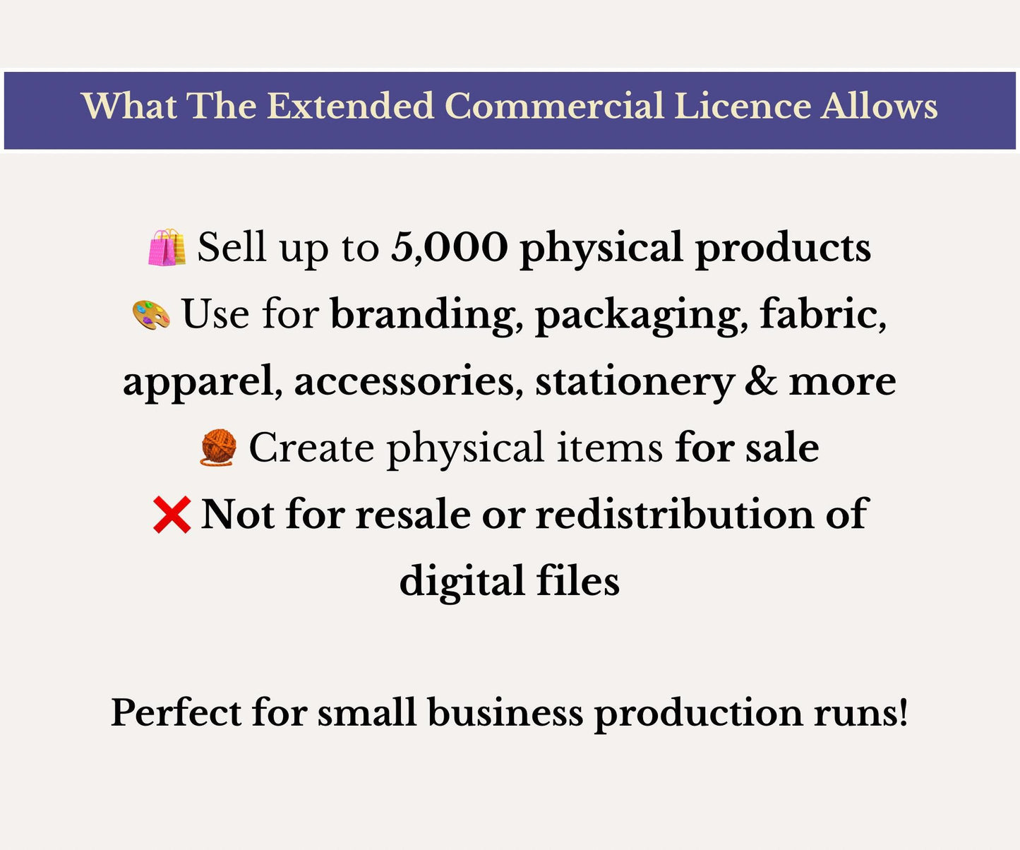 Extended Commercial Licence | Upgrade Your Licence for Extended Commercial & Print on Demand Use