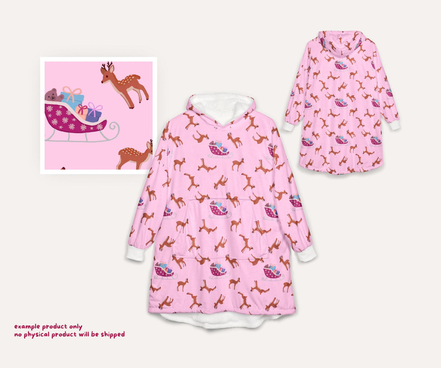 Pink Traditional Christmas Seamless Pattern Bundle | 10 Cosy Pink Classic Holiday Icons