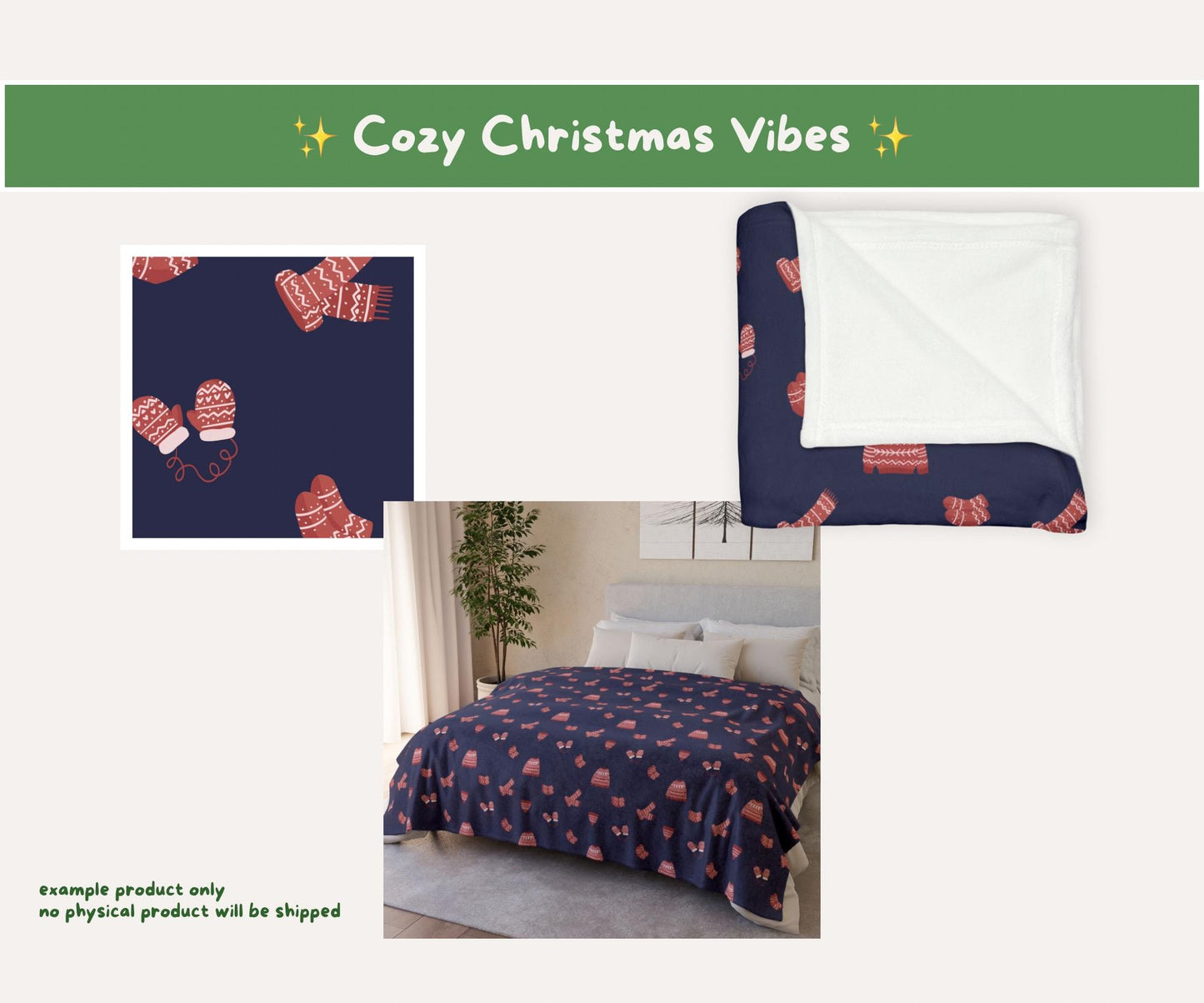 Warm & Woollen Christmas Seamless Pattern | Cozy Knitted Sweaters, Hats and Scarves