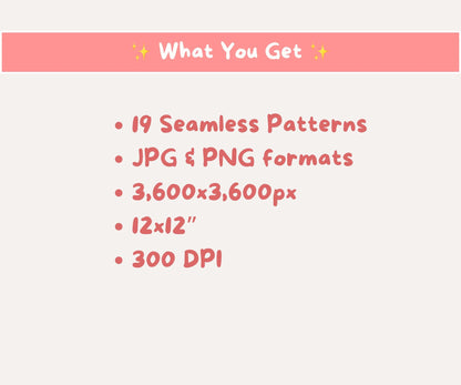 Pastel Christmas Florals Seamless Pattern Bundle | 19 Festive Digital Papers