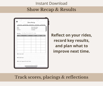 Horse Events & Shows Planner Bundle
