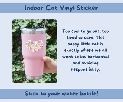 Indoor Cat Kiss-Cut Sticker