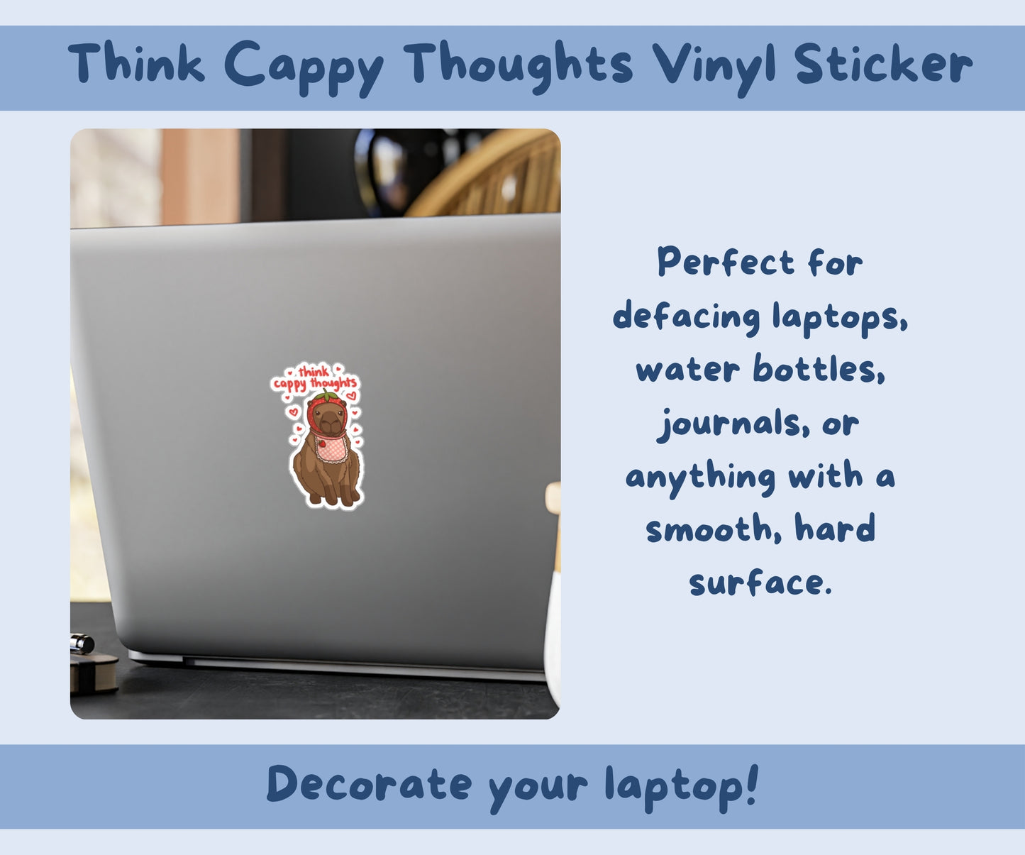 Think Cappy Thoughts Vinyl Kiss-Cut Stickers