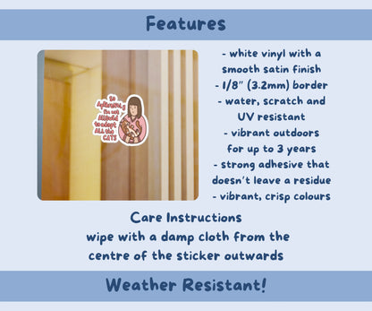 So Apparently I’m Not Allowed to Adopt All the Cats Vinyl Kiss-Cut Sticker