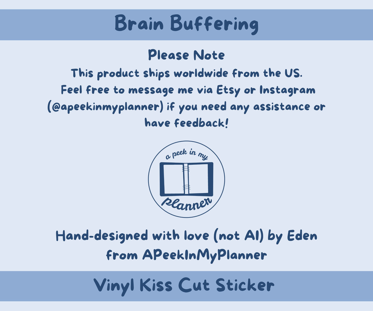 Brain Buffering Cat Vinyl Kiss-Cut Sticker