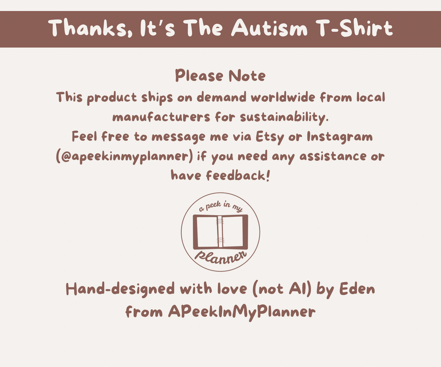 Thanks, Its the Autism Cat T-Shirt | Autism Awareness & Autistic Pride Unisex Soft Style Tee