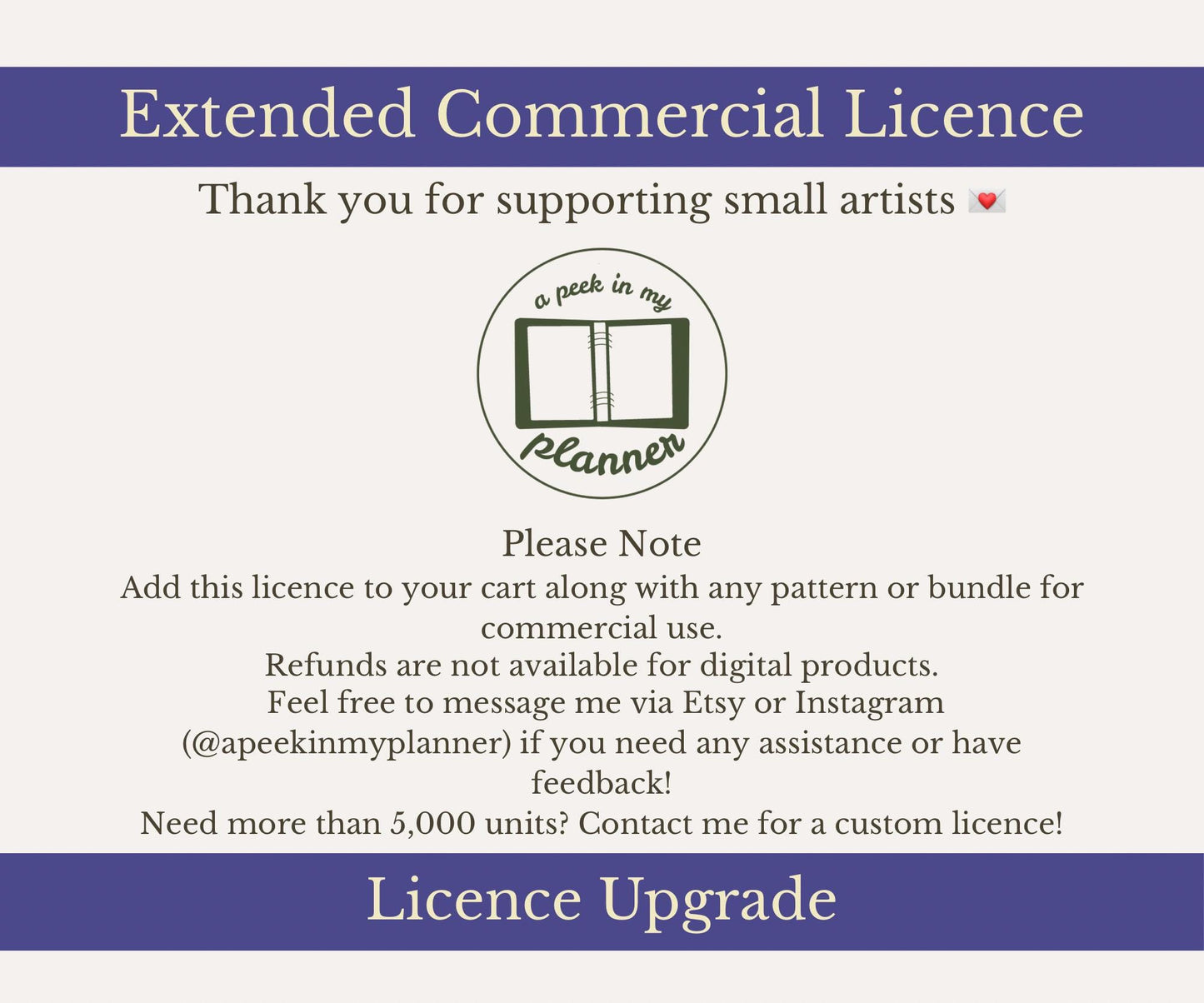 Extended Commercial Licence | Upgrade Your Licence for Extended Commercial & Print on Demand Use