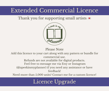 Extended Commercial Licence | Upgrade Your Licence for Extended Commercial & Print on Demand Use