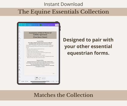 Horse Riding Liability & Risk Waiver Form Template
