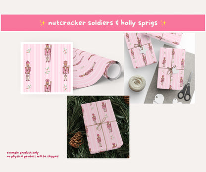 Pink Nutcracker Seamless Pattern | Nutcracker Dreams Christmas Ballet Design