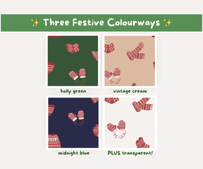 Warm & Woollen Christmas Seamless Pattern | Cozy Knitted Sweaters, Hats and Scarves