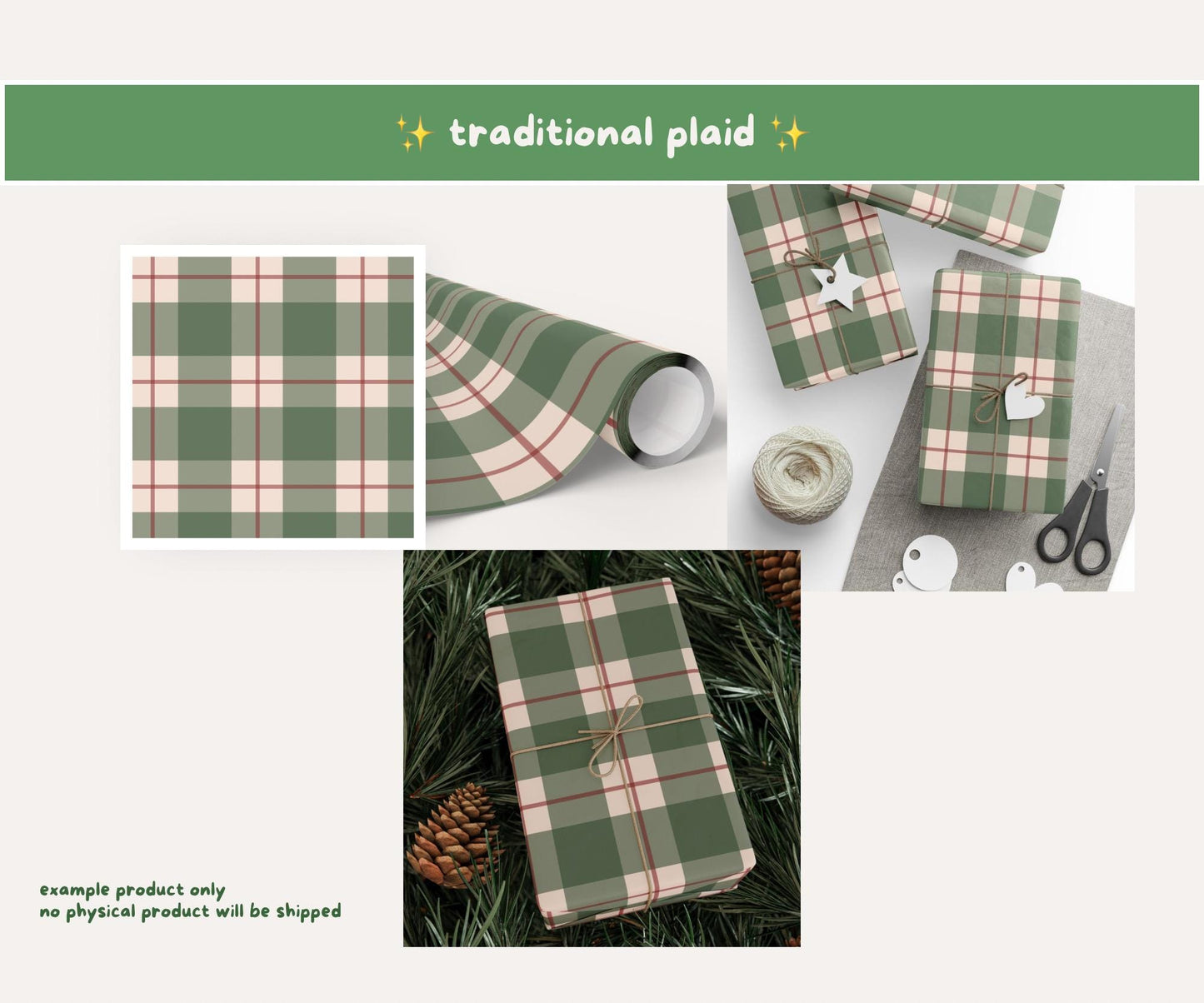 Plaid Tidings Seamless Pattern | Classic Christmas Plaid