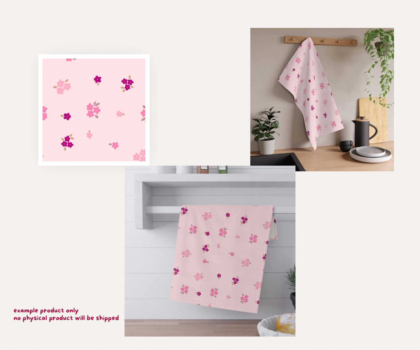 Pink Christmas Florals Seamless Pattern Bundle | 18 Pink Festive Floral Patterns