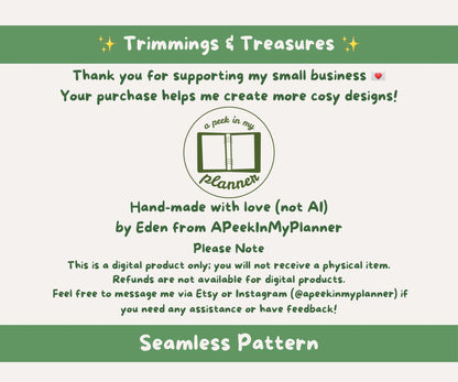 Christmas Ornaments Seamless Pattern | Baubles, Wreaths & Snow Globes