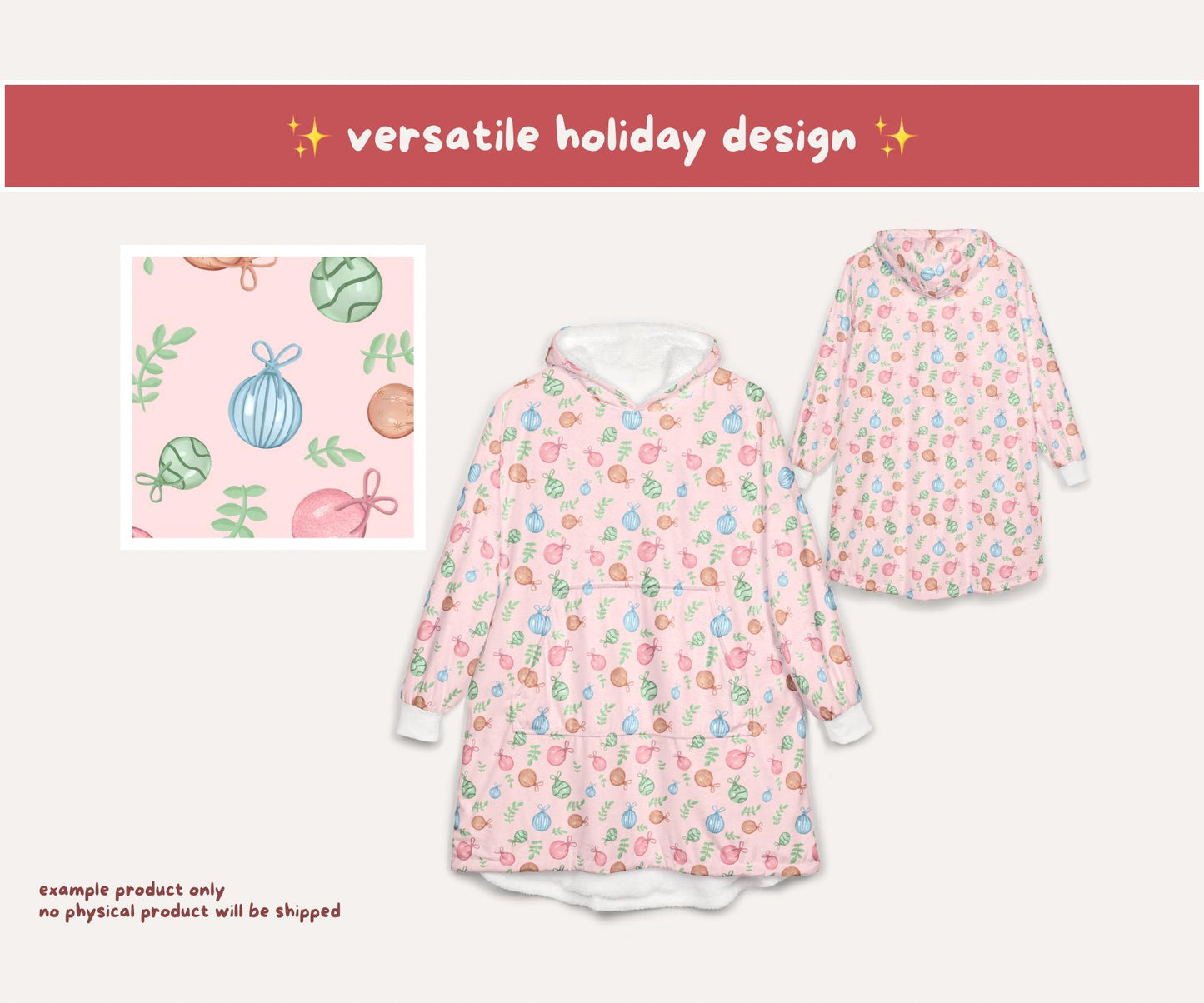 Glass Ornament Seamless Pattern | Evergreen Baubles