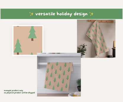 O Christmas Tree Seamless Pattern | Festive Evergreen Trees