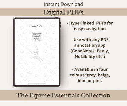 Comprehensive Horse Profile Bundle | Printable Equine Record Keeper